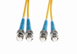1m St-St OS1 / OS2 Singlemode Fibre Optic Cable : Yellow FL.OS2STST1M