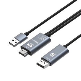 Simplecom TH201 Hdmi To DisplayPort Active Converter Cable 4K@60hz USB Powered 2M TH201