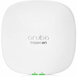 Aruba Instant On AP25 Dual Band Wi-Fi 6 Ieee 802.11ax 5.30 Gbit/s Wireless Access Point - Indoor - 2.40 GHz, 5 GHz - Mimo Technology - Multi User Mimo - 1 X Network (Rj-45) - 2.5 Gigabit Ethernet - 15.90 W - Ceiling Mountable, Wall Mountable R9B28A
