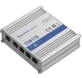 Teltonika | TSW110 | 5 Port Industrial L2 Unmanaged Gigabit Switch, Non-PoE, Plug-N-Play TT.TSW110