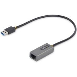 StarTech.com USB To Ethernet Adapter, USB 3.0 To 10/100/1000 Gigabit Ethernet LAN Adapter, 1ft/30cm Attached Cable, USB To RJ45 Adapter - USB 3.2 (Gen 1) Type A - 5 Gbit/s Data Transfer Rate - Realtek RTL8153 - 1 Port(s) - 1 - Twisted Pair USB31000S2