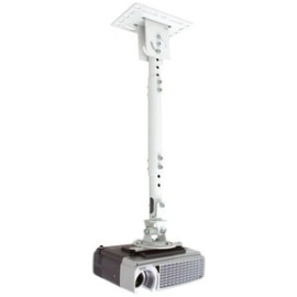 Th-Wh-Pj-Cm Projector Mount With Height Adjustable Pole - Capacity 15kg (33lb) - White Th-wh-pj-cm