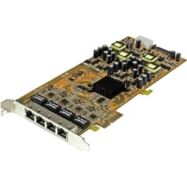 StarTech.com Gigabit Ethernet Card For Computer - 10/100/1000Base-T - Plug-in Card - PCI Express X4 - 4 Port(s) - 4 - Twisted Pair ST4000PEXPSE