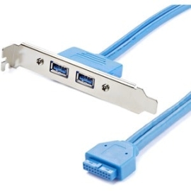 StarTech.com 2 Port USB 3.0 (5Gbps) A Female Slot Plate Adapter - Add 2 USB 3.0 A Female Ports To The Back Of Your Computer - Usb 3.0 Plate - USB 3.2 Gen 1 (5Gbps) - Usb 3.0 Bracket - Usb 3.0 Header - Usb 3.0 Header Adapter - Usb 3.0 Motherboard Adapter