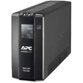 APC Back-UPS Pro, Back-UPS Pro, 650VA/390W, Tower, 230V, 6x Iec C13 Outlets, Avr, Lcd, User Replaceable Battery BR650MI