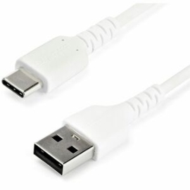 StarTech.com 1m USB A To USB C Charging Cable - Durable Fast Charge & Sync USB 2.0 To USB Type C Data Cord - Aramid Fiber M/M 3A White - Cable For Mobile Device, IPad Pro - First End: 1 X 4-pin USB 2.0 Type A - Male - Second End: 1 X 24-pin USB 2.0 Type