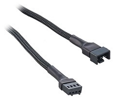 High Quality Single Sleeve 4-Pin Fan Extension Black 30cm ACBAUS4PINFANEXT