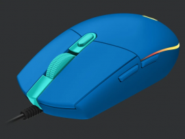 Logitech G203 Gaming Mouse - USB - 6 Button(s) - Blue - Cable - 8000 dpi 910-005792