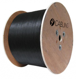 CAT6 Utp LAN Outdoor Uv Stabilised Cable On A Reel | 305m Roll Black SLD.C6UTP.UV.BLACK