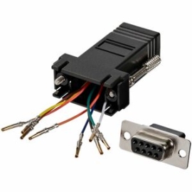 StarTech.com DB9 To RJ45 Modular Serial Adapter - Black - 1 X 9-pin Db-9 Serial Female - 1 X Rj-45 Network Female - Gold Connector - Gold Contact - Black GC98FF