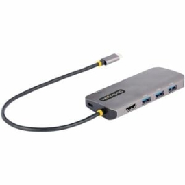StarTech.com USB Type C Docking Station For Workstation - 100 W - Space Gray - Portable - 1 Displays Supported - 4K, 2K - 3840 X 2160, 4096 X 2160, 3440 X 1440 - USB Type-A - USB Type-C - 1 X Rj-45 Ports - Network (Rj-45) - 1 X Hdmi Ports - Hdmi - Displa