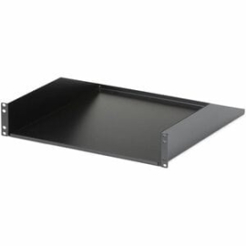 StarTech.com 2U Server Rack Cabinet Shelf - Fixed 18" Deep Cantilever Rackmount Tray For 19" Data/AV/Network Enclosure - Weight Cap. 125lbs/56kg - 2U 19in Server Rack Cabinet Shelf 18in Deep - Eia/Eca-310 Cantilever Tray W/universal Fit In Data/Network E