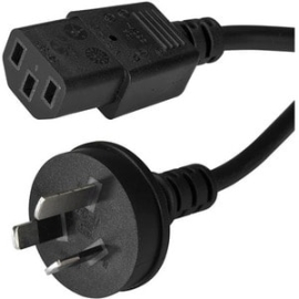 StarTech.com 2m 6 Ft Power Supply Cord - As/Nzs 3112 To C13 - Computer Power Cord - Monitor Power Cord - Computer Monitor Cable - 2m (6.5ft) Laptop Power Cord As/Nzs 3112 Plug To Iec C13 | Ac Power Cord For Most Notebooks Power Brick | Molded Connectors