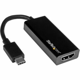 StarTech.com - USB-C To HDMI Adapter - 4K 30Hz - Black - USB Type-C To HDMI Adapter - USB 3.1 - Thunderbolt 3 Compatible - Cable For Audio/Video Device, Chromebook, MacBook, Tv, Projector, MacBook Pro - First End: 1 X 24-pin USB 3.1 Type C - Male - Secon