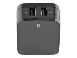 Startech Dual Port USB Wall Charger 17W/3.4A Travel Charger 110V/220V 2YR USB2PACBK