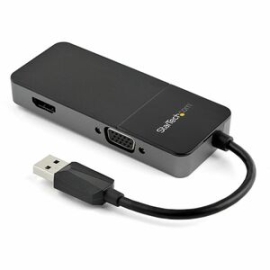 StarTech.com USB 3.0 To HDMI And VGA Adapter -4K/1080p USB Type A Dual Monitor Multiport Display Adapter Converter -External Graphics Card - 1 X 9-pin Type A USB 3.0 USB Male - 1 X 15-pin Hd-15 VGA Female, 1 X HDMI HDMI 1.4 Digital Audio/Video Female - 3