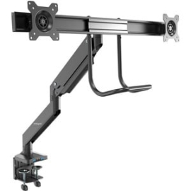 StarTech.com Desk Mount Dual Monitor Arm With USB & Audio, Slim Dual Monitor Vesa Mount Up To 32" (17.6lb/8kg) Displays, C-Clamp/Grommet - Height Adjustable - 2 Display(s) Supported - 43.2 Cm To 81.3 Cm (32") Screen Support - 15.97 Kg Load Capacity - 75
