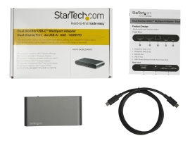 Startech.Com Mini USB-C 4K Dock, Dual Display, DP(2), USB(2), RJ45, 85W, 3YR DK30C2DAGPD