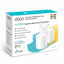 Tp-Link AX1800 Whole Home Mesh Wi-Fi 6 System (DECOX20(3-PACK))