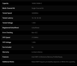 Single Channel: 16GB (1x16GB) DDR4 3200MHz CL16 Aegis - Desktop Memory F4-3200C16S-16GIS