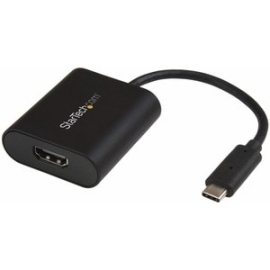 StarTech.com USB C To 4K HDMI Adapter - 4K 60Hz - Thunderbolt 3 Compatible - USB Type C To HDMI Video Display Adapter - 1 X 24-pin Type C USB Male - 1 X 19-pin HDMI Digital Audio/Video Female - 3840 X 2160 Supported - Black CDP2HD4K60SA