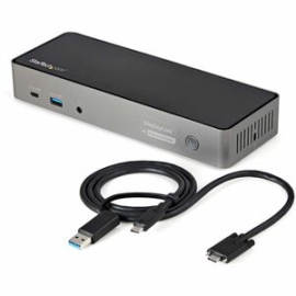 StarTech.com Usb-c & Usb-a Dock, Hybrid Triple Monitor Laptop Docking Station DisplayPort & Hdmi 4K 60Hz/85W PD/6x USB/GbE, Taa - Universal Hybrid Usb-c Usb-a Dock (usb 10Gbps) - 4K Triple Monitor Docking Station With DisplayPort (DP 1.4) & Hdmi 2.0 - 85