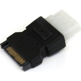 StarTech.com Sata To LP4 Power Cable Adapter - 1 X 15-pin Sata Male - 1 X 4-pin LP4 Power Female - Black LP4SATAFM