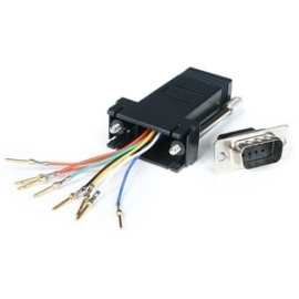 StarTech.com DB9 To RJ45 Modular Adapter - M/F - Serial Adapter - Db-9 (M) - Rj-45 (F) - 1 X 9-pin Db-9 Male - 1 X Rj-45 Network Female - Black GC98MF