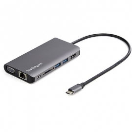 STARTECH.COM USB C MULTIPORT ADAPTER - 4K HDMI / VGA MINI DOCK - 3X USB, SD 3YR DKT30CHVAUSP