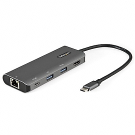 STARTECH.COM USB C MULTIPORT ADAPTER - 4K HDMI/PD/USB/GBE- 10GBPS MINI DOCK 3 YR DKT31CHPDL