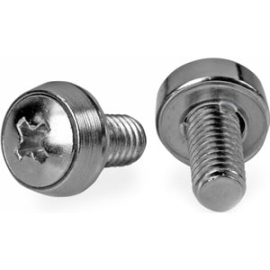 StarTech.com M6 X 12mm - Screws - 100 Pack - M6 Mounting Screws For Server Rack & Cabinet - Mounting Screw - 12 Mm - Stainless Steel - Silver - 100 / Pack CABSCREWSM62