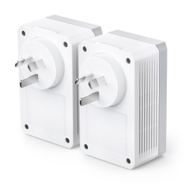 Tp-Link AV600 Ac Pass Through Starter Kit With Intergrated Power Socket, Upto 600 Mbps 3YR TL-PA4010P KIT