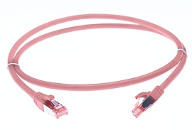0.25m CAT6A S/Ftp Lszh Ethernet Network Cable | Pink 004.100.9001