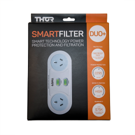 Thor Smart Filter Duo+ | 2 Outlet Smart Filter Surge Protected Power Board 011.165.1140