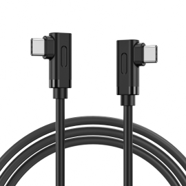 Benfei 429Bk-3M Right Angle USB C Cable 90-Degree, USB 2.0 Type C Charger Cable 3A Fast Charging, Nylon Braided Usb-c To Usb-c Cord ELEBEN429BK3M