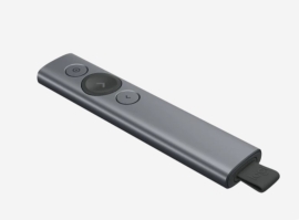 Logitech Spotlight Wireless Presentation REMOTE,2.4GHZ USB RECEIVER,BT,SLATE,30M Range-1Yr 910-004863