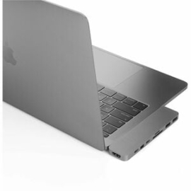 HyperDrive Duo Pro Gn28D-Silver 8 Port(s) Dual USB Type C Docking Station For MacBook - Memory Card Reader - MicroSD, Sd - Silver - 4K @30Hz, 5K - 3840 X 2160, 5120 X 2880 - 4 X USB Ports - 2 X USB 3.0 - 2 X USB Type-A Ports - USB Type-A - 2 X USB Type-C