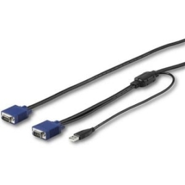 StarTech.com 6 Ft. (1.8 M) USB Kvm Cable For StarTech.com Rackmount Consoles - VGA And USB Kvm Console Cable (RKCONSUV6) - 6 Ft. (1.8 M) USB Kvm Cable Enables Your Switch Kit To Conveniently Operate Your Server - USB And VGA Kvm Cord Specifically Designe