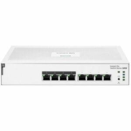 Aruba Instant On 1830 8 Ports Manageable Ethernet Switch - Gigabit Ethernet - 10/100/1000Base-T - 2 Layer Supported - 86.07 W Power Consumption - 65 W PoE Budget - Twisted Pair - PoE Ports - Rack-mountable, Cabinet Mount, Table Top, Under Table JL811A