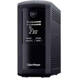 CyberPower Systems Value Pro-(VP700ELCD)- 700VA / 390W Line Interactive UPS - 1* 12V/7Ah - 2 Yrs Adv. Replacement Wty Incl. Internal Batteries VP700ELCD