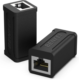 Benfei RJ45 Inline Coupler, Cat7 Cat6 Cat5e Ethernet Coupler Female To Female ELEBEN264BK