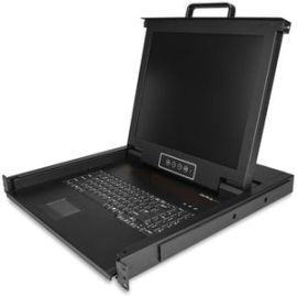Rackmount Kvm Console - Single Port VGA Kvm With 17" LCD Monitor For Server Rack - Fully Featured Universal 1U LCD Kvm Drawer W/Cables & Hardware - USB Support - 50,000 Mtbf (RKCONS1701) RKCONS1701