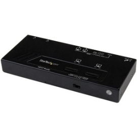 StarTech.com Audio/Video Switchbox - Cable - Taa Compliant - 1920 X 1200 - Full Hd - 2 Input Device - 2 Display - Display, Blu-ray Disc Player, Set-top Box, Gaming Console - 10 M Range - 2 X HDMI In - 2 X HDMI Out - Rack-mountable VS222HDQ