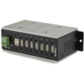 StarTech.com USB Hub - USB Type B - External - Black, Silver - Taa Compliant - 7 Total USB Port(s) - 7 USB 2.0 Port(s) - Pc HB20A7AME
