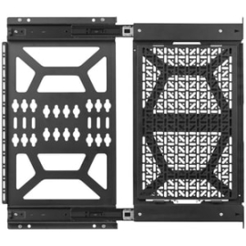 Ad-Ac-Ps Media Storage Sliding Panel - Secure Connectivity Devices Behind Wall Displays - Detatchable Panel For Device Servicing - Black Ad-ac-ps