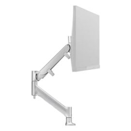 Heavy Duty Silver Desk Mount And Clamp - Single Monitor To 16kg (35lb) Or Curved Monitor To 12kg (26.5lb) - Fully Dynamic Function AWMS-HXB-H-S