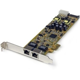 StarTech.com Gigabit Ethernet Card For Pc - 10/100/1000Base-T - Plug-in Card - PCI Express - Realtek RTL8111E - 2 Port(s) - 2 - Twisted Pair ST2000PEXPSE