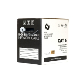 CAT6 Ethernet Cable Reel Box Utp LAN Cable W/ Solid Conductor| 305m Grey SLD.C6UTP.GREY.R