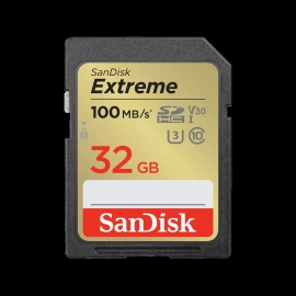 SanDisk Extreme Sdhc, Sdxvt 32GB, V30, U3, C10, Uhs-I, 100MB/s R, 60MB/s W, 4x6, Lifetime Limited SDSDXVT-032G-GNCIN