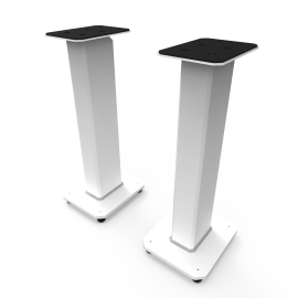 Kanto SX26W 26" Tall Fillable Speaker Stands With Isolation Feet - Pair, White KO-SX26W